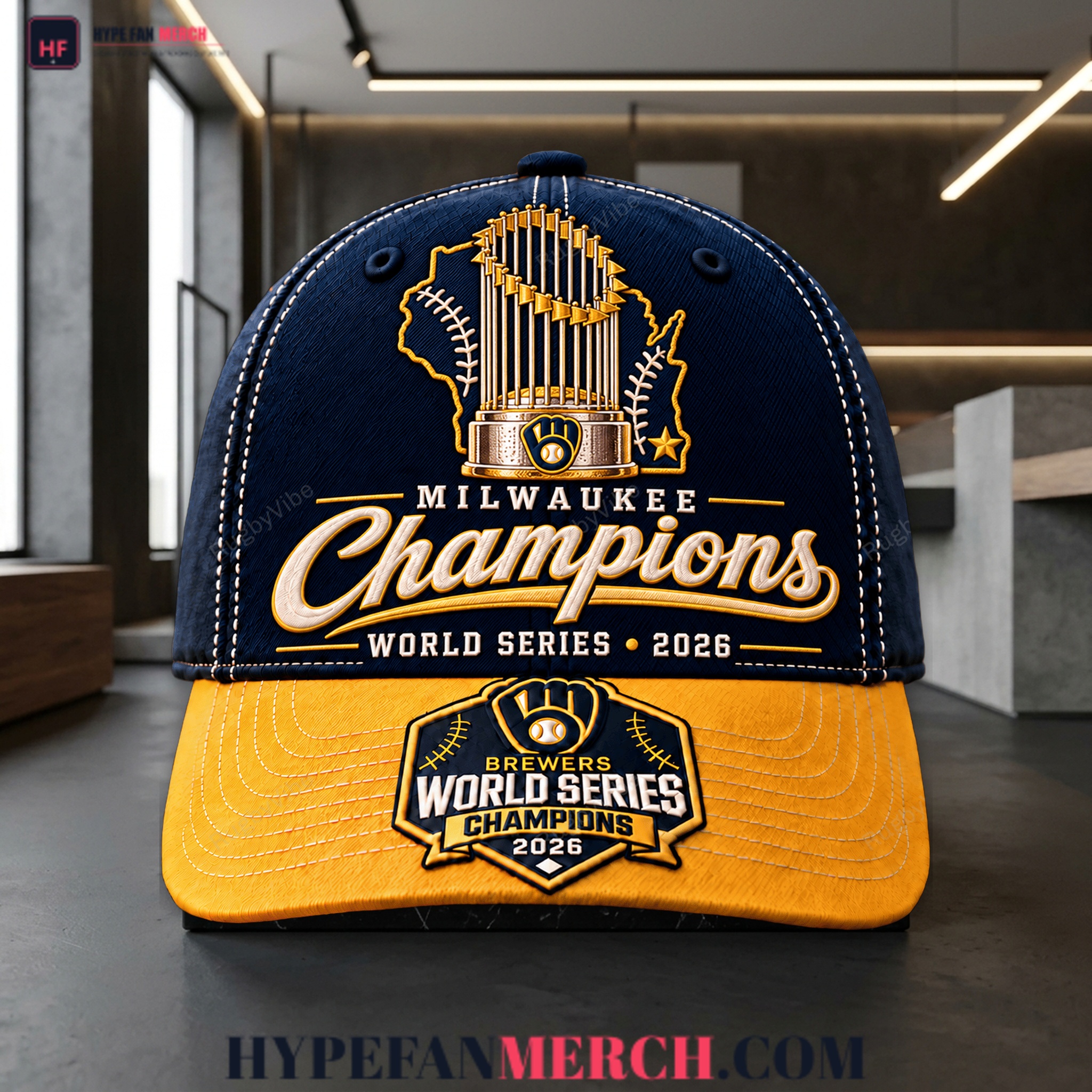 Milwaukee Brewers World Series Champs 2026 Cap Milwaukee Brewers World Series Champs 2026 Cap